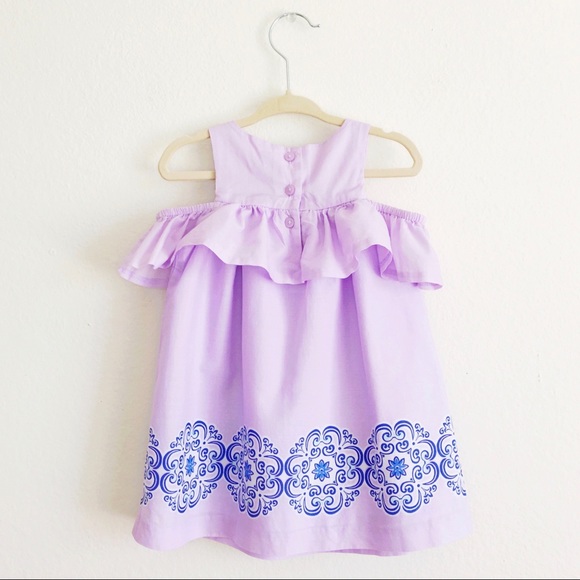 Janie and Jack, purple toddler girl dress, 12-18 months - Picture 6 of 10
